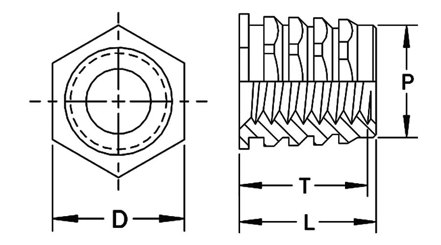 PHZ Press-in Hex Inserts