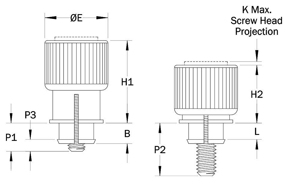 CPE Snap-In Captive Screws