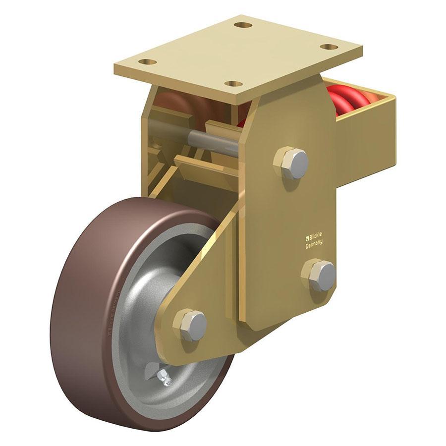 BSFN - Welded steel heavy duty fixed caster with steel spring