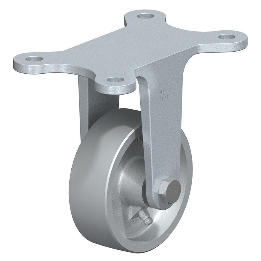 BT - Malleable cast fixed iron caster with top plate fitting