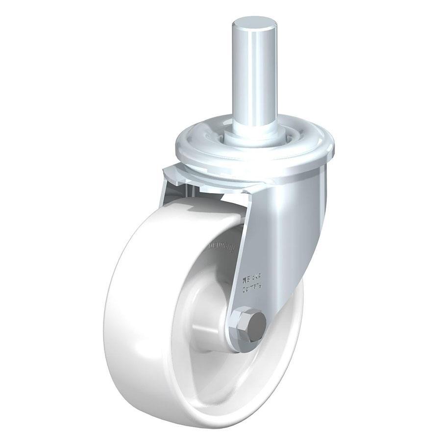 LEZ - Pressed steel swivel caster with stem fitting