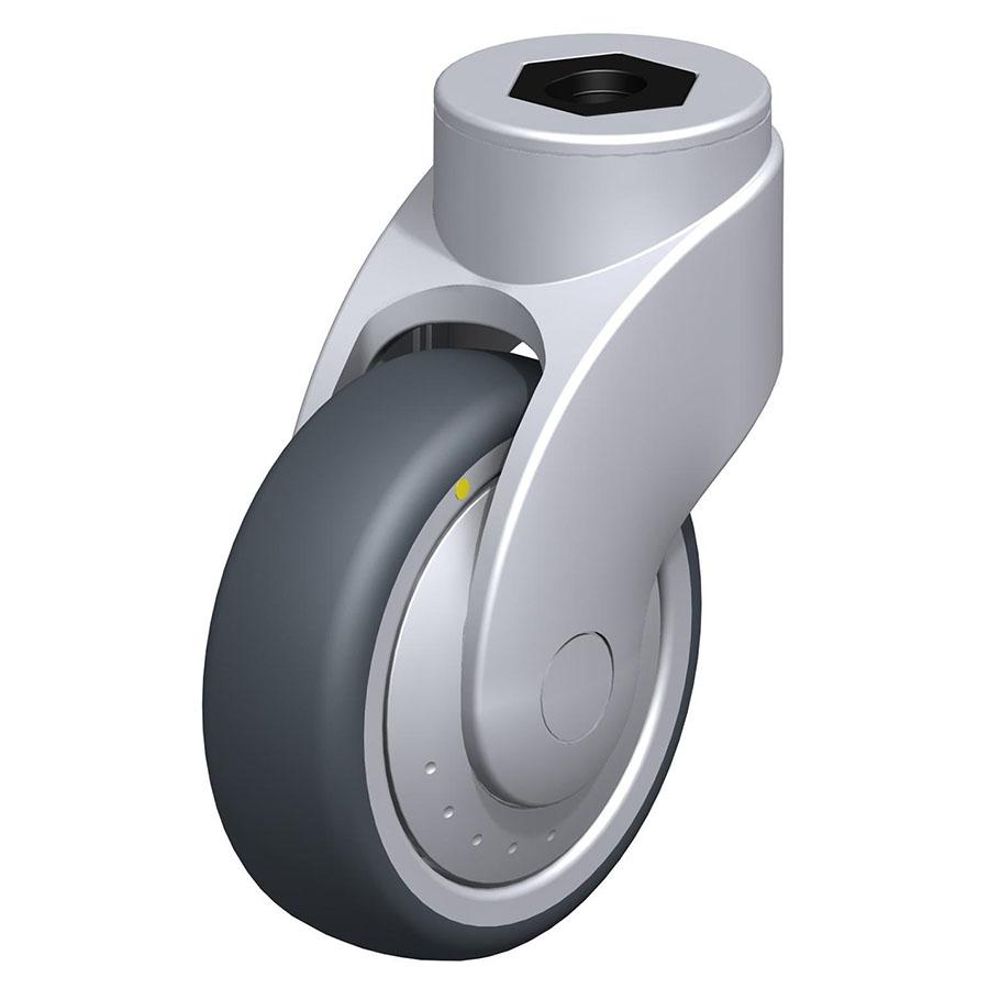 LWGE - Synthetic swivel caster Blickle WAVE with bolt hole fitting