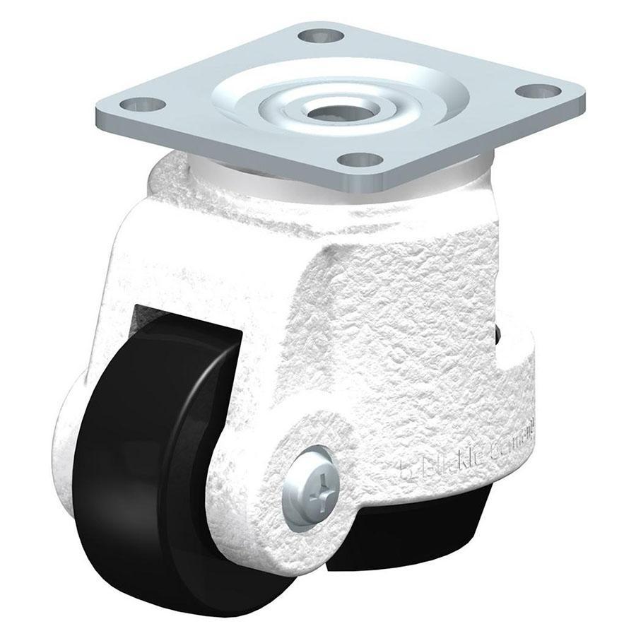 HRP - Levelling caster with integrated truck lock and top plate fitting