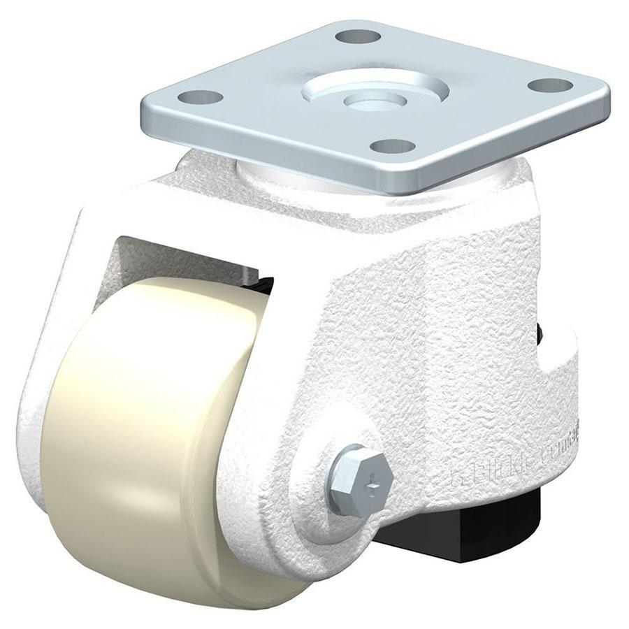 HRSP - Levelling caster with integrated truck lock and top plate fitting