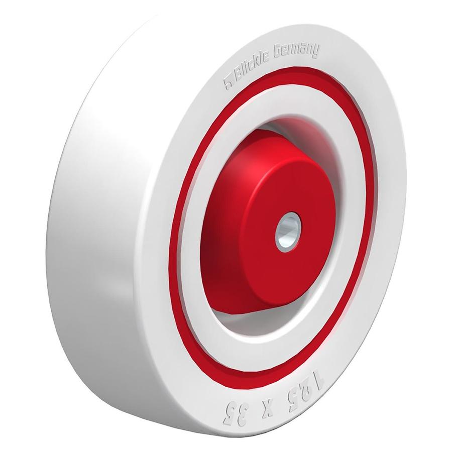 POW - Noise absorbing nylon wheel with rubber damping ring