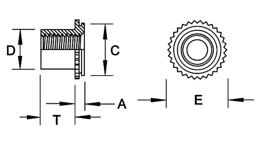 NHL Miniature Locking Self-Clinching Nuts