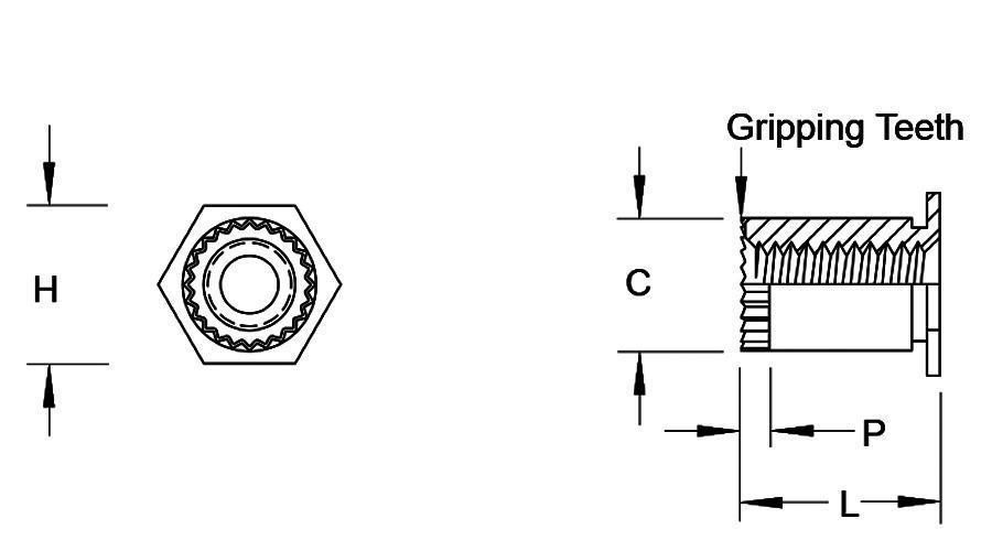 TF Grounding Self-clinching Standoffs