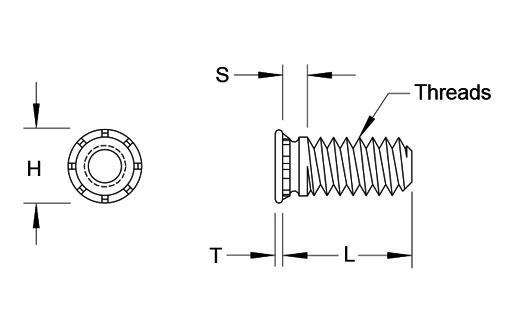 SF High-Strength, Large Head Self-Clinching Studs