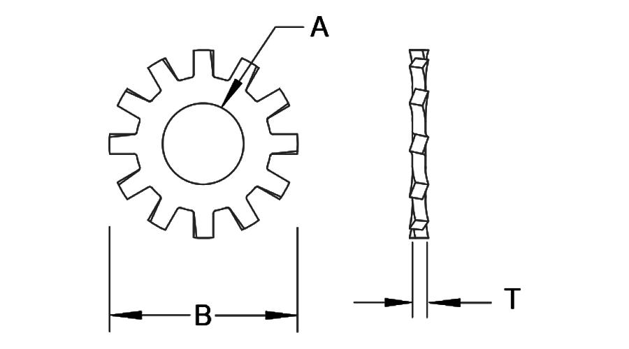 Lock Washers External Tooth