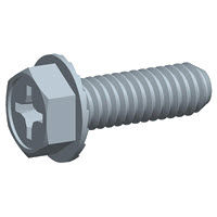 Indented Hex Washer Head With Serrations Machine Screws